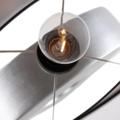 Klassieke tafellamp grijs met staal - Ollo