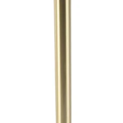 Klassieke tafellamp messing met zwarte kap 32 cm - Simplo