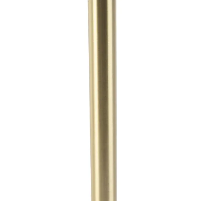 Klassieke tafellamp messing met zwarte kap 32 cm - Simplo