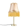 Klassieke tafellamp messing met granny kap goud 30 cm - Simplo