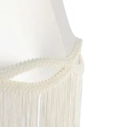 Klassieke tafellamp messing met granny kap crème 30 cm - Simplo