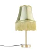 Klassieke tafellamp messing met granny kap groen 30 cm - Simplo