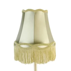 Klassieke tafellamp messing met granny kap groen 30 cm - Simplo