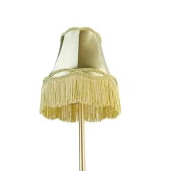 Klassieke tafellamp messing met granny kap groen 30 cm - Simplo