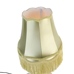 Klassieke tafellamp messing met granny kap groen 30 cm - Simplo