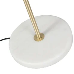 Klassieke tafellamp messing met marmeren voet - Kaso