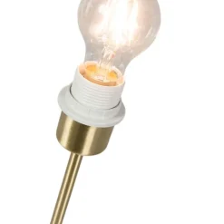 Klassieke tafellamp messing met marmeren voet - Kaso