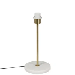 Klassieke tafellamp messing met marmeren voet - Kaso