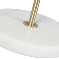 Klassieke tafellamp messing met marmeren voet - Kaso