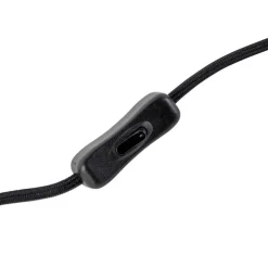 Klassieke tafellamp zwart met zwarte kap 32 cm - Simplo