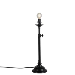 Klassieke tafellamp zwart verstelbaar zonder kap - Accia