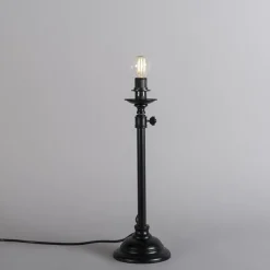 Klassieke tafellamp zwart verstelbaar zonder kap - Accia