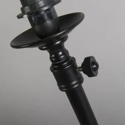 Klassieke tafellamp zwart verstelbaar zonder kap - Accia