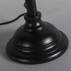 Klassieke tafellamp zwart verstelbaar zonder kap - Accia