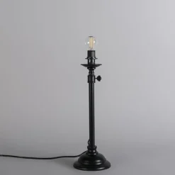 Klassieke tafellamp zwart verstelbaar zonder kap - Accia