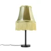 Klassieke tafellamp zwart met granny kap groen 30 cm - Simplo