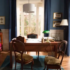 Klassieke tafellamp/notarislamp messing met groen glas - Banker