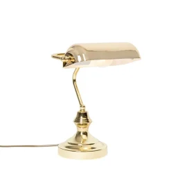 Klassieke tafellamp/notarislamp messing - Banker