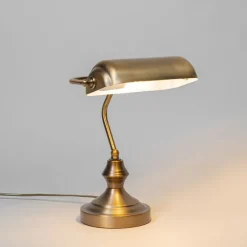 Klassieke tafellamp/notarislamp brons - Banker