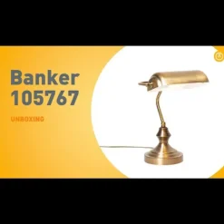 Klassieke tafellamp/notarislamp brons - Banker