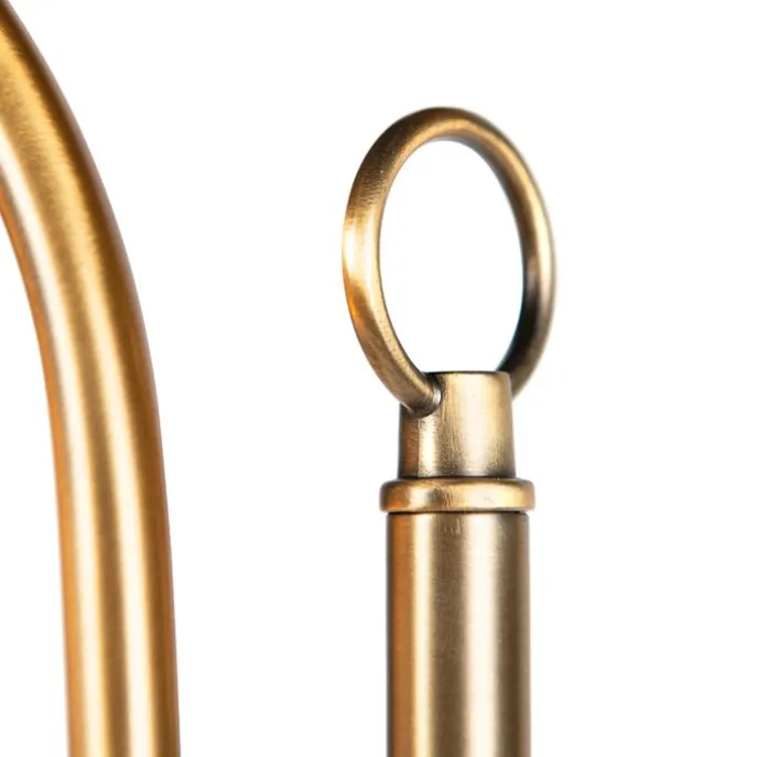 Klassieke vloerlamp brons met witte kap - Ashley