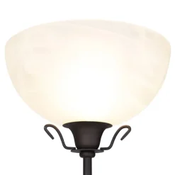 Klassieke vloerlamp bruin met leeslamp - Dallas