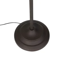 Klassieke vloerlamp bruin met leeslamp - Dallas