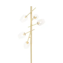 Klassieke vloerlamp goud met glas 5-lichts - Elien