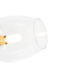Klassieke vloerlamp goud met glas 5-lichts - Elien