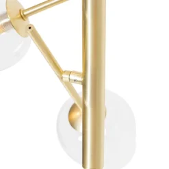 Klassieke vloerlamp goud met glas 5-lichts - Elien