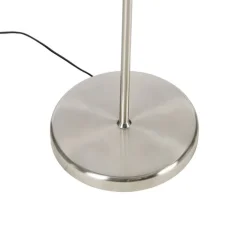 Klassieke vloerlamp staal met witte kap verstelbaar - Ladas