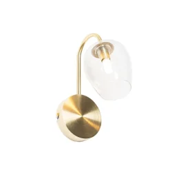 Klassieke wandlamp goud met glas - Elien