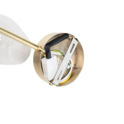 Klassieke wandlamp goud met glas - Elien