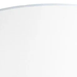 Klassieke wandlamp goud stoffen kap wit - Cas