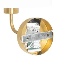 Klassieke wandlamp goud stoffen kap wit - Cas