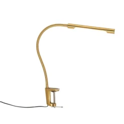 Klem bureaulamp messing incl. LED met touch dimmer - Lionard