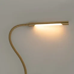 Klem bureaulamp messing incl. LED met touch dimmer - Lionard