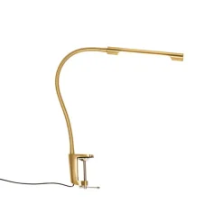 Klem bureaulamp messing incl. LED met touch dimmer - Lionard