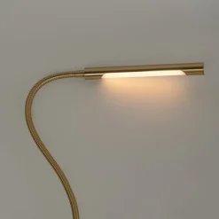 Klem bureaulamp messing incl. LED met touch dimmer - Lionard