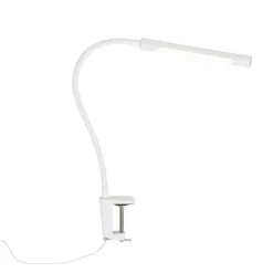 Klem bureaulamp wit incl. LED met touch dimmer - Lionard