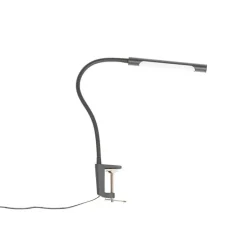 Klem bureaulamp zwart incl. LED met touch dimmer - Lionard