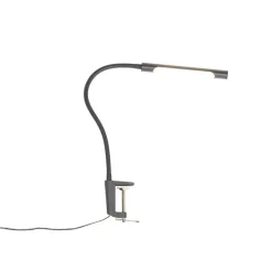 Klem bureaulamp zwart incl. LED met touch dimmer - Lionard