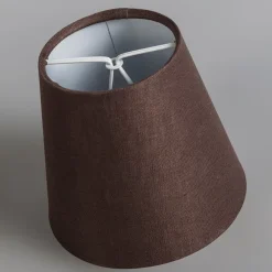 Kroonluchter beige 60 cm met bruine klemkappen - Giuseppe