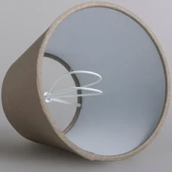 Kroonluchter crème 60 cm met taupe klemkappen - Giuseppe