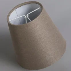 Kroonluchter crème 60 cm met taupe klemkappen - Giuseppe