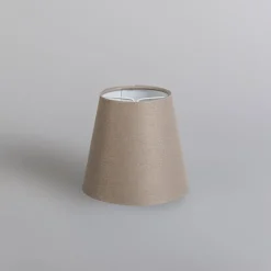 Kroonluchter crème 60 cm met taupe klemkappen - Giuseppe