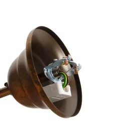 Kroonluchter goud met katoenen klemkap zwart 5-lichts - Botanica