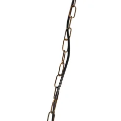 Kroonluchter goud met plissé klemkap crème 5-lichts - Botanica