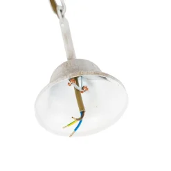 Kroonluchter wit plissé crème klemkap 5-lichts - Giuseppe