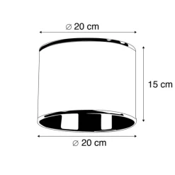 Kunststof lampenkap koper rond 20/20/15